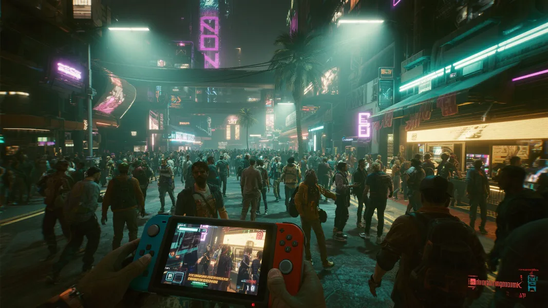 《赛博朋克2077》Switch2版画面曝光：细节惊艳绝伦！